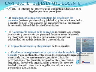 Estructura General de la Ley de Educación 66 97 República Dominicana | PPTX