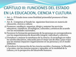 Estructura General de la Ley de Educación 66 97 República Dominicana | PPTX