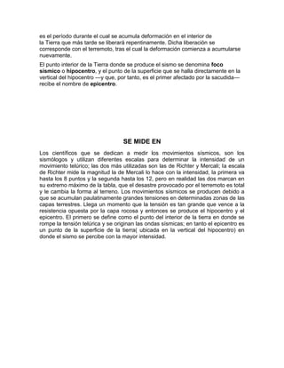 Estructura interna de la tierra