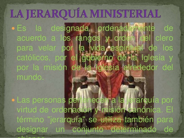 Estructura jerárquica y organización de la iglesia