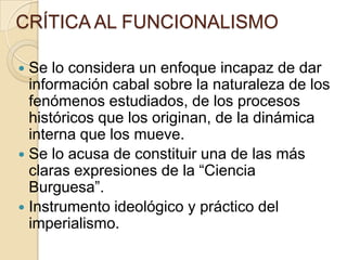Estructuralismo y funcionalismo