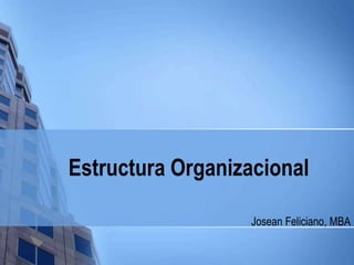 Estructura Organizacional,[object Object],Josean Feliciano, MBA,[object Object]