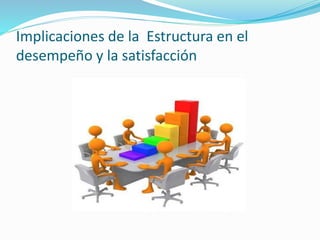 Implicaciones de la Estructura en el
desempeño y la satisfacción
 