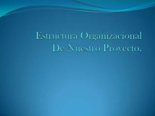 Estructura OrganizacionalDe Nuestro Proyecto. 