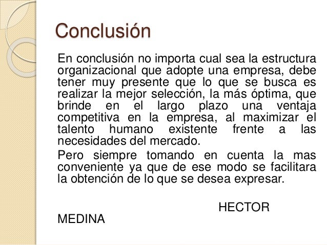 Estructura organizativa Hector Medina