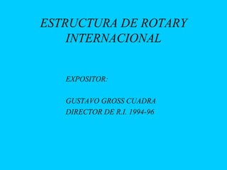 ESTRUCTURA DE ROTARY INTERNACIONAL ,[object Object],[object Object],[object Object]