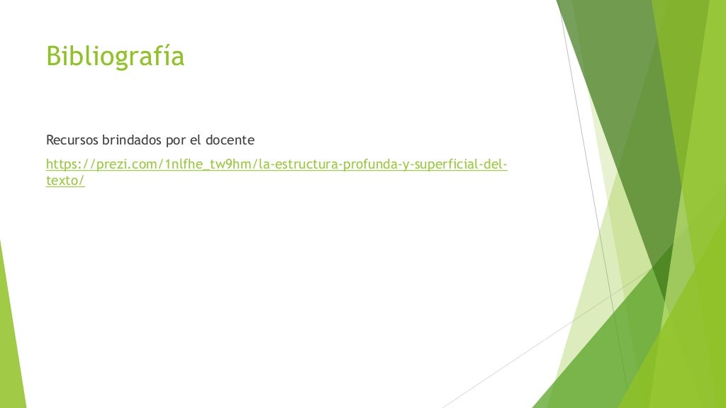 Estructura profunda y superficial