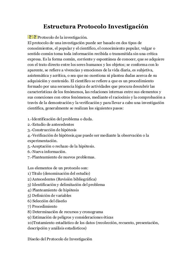 Estructura protocolo investigacion