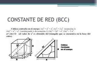 CONSTANTE DE RED (BCC)
 