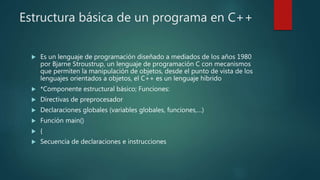 Estructuras básicas para C++ | PPTX