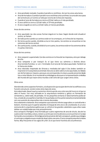 Estructuras de arco | DOCX