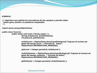 Estructuras De Control | PPT