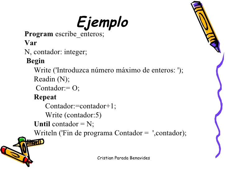 Resultado de imagen para ejemplos del ciclo repeat