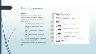 Estructuras de control c++ | PPTX