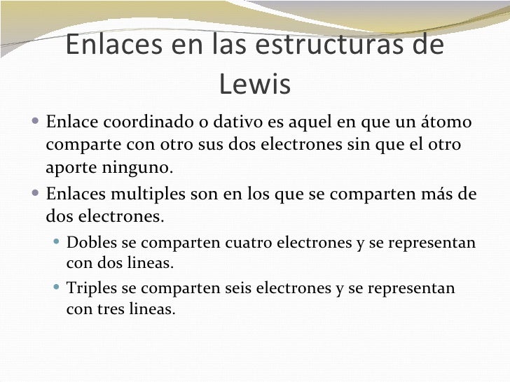 Estructuras De Lewis Para Compuestos