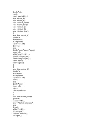 Estructuras dinámicas de datos