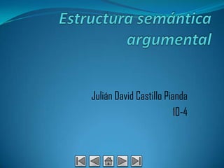Julián David Castillo Pianda
                         10-4
 