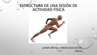 ESTRUCTURA DE UNA SESIÓN DE
ACTIVIDAD FÍSICA
JAVIER CASTILLO (PEDAGOGÍA EN ED.
FÍSICA)
 