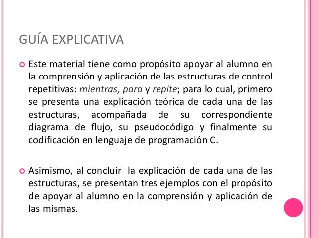 Estructuras iterativas