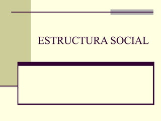 ESTRUCTURA SOCIAL 