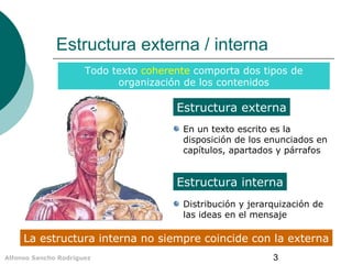 3Alfonso Sancho Rodríguez
Estructura externa / interna
Estructura externa
Estructura interna
La estructura interna no siem...