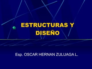 ESTRUCTURAS Y DISEÑO Esp. OSCAR HERNAN ZULUAGA L. 