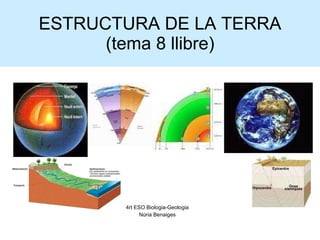 ESTRUCTURA DE L A TERRA (tema 8 llibre) 4rt ESO Biologia-Geologia Núria Benaiges 