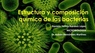 Estructura y composición
química de las bacterias
Daniela Yelitza Ramírez López
MICROBIOLOGÍA
Dr. Rubén Hernández Martínez
 