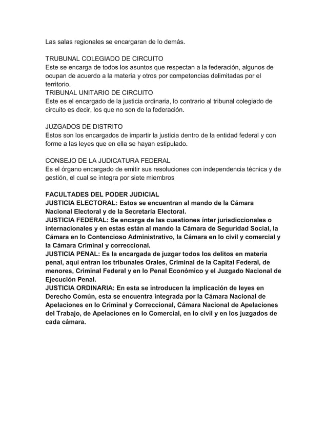 Estructura y funcionamiento del poder judicial
