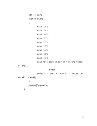 Estructuras de Control C++ | PDF