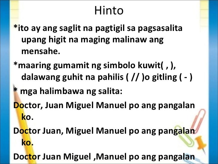 Halimbawa Ng Hinto O Antala Halimbawa Ng Hinto O Antala