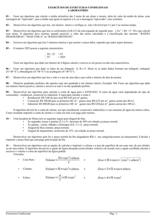 Estrutura condicional | PDF