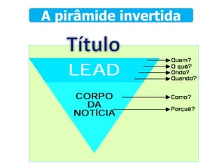 A pirâmide invertida
 