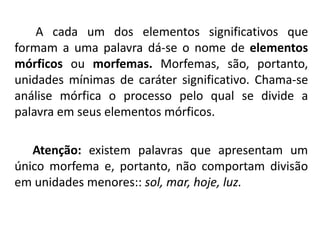 Estrutura das palavras | PPTX
