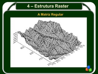4 – Estrutura Raster
A Matriz Regular
 