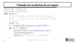 entendendo o arquivo Images High Quality Grahic Estrutura de Dados Aula revisão (Trabalhando com Arquivos) | PPTX
