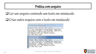 entendendo o arquivo Images High Quality Grahic Estrutura de Dados Aula revisão (Trabalhando com Arquivos) | PPTX