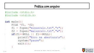 entendendo o arquivo Images High Quality Grahic Estrutura de Dados Aula revisão (Trabalhando com Arquivos) | PPTX