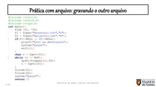 entendendo o arquivo Images High Quality Grahic Estrutura de Dados Aula revisão (Trabalhando com Arquivos) | PPTX