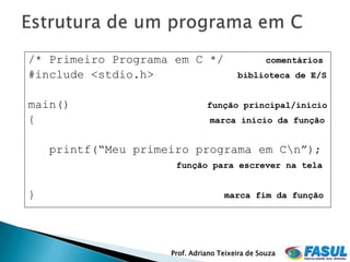 Estrutura de dados - Introdução a linguagem C | PDF