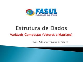 Variáveis Compostas (Vetores e Matrizes)

              Prof. Adriano Teixeira de Souza
 