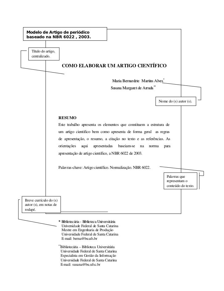 Resumo em artigo cientifico
