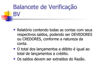 Estrutura Do Balancete De VerificaçãO V 3 | PPT