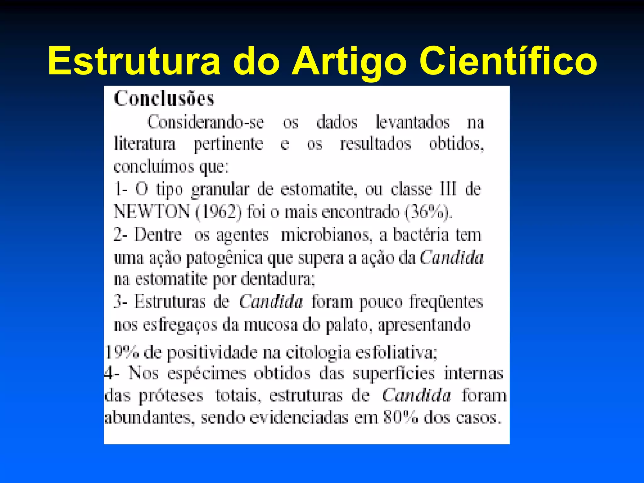 Estrutura do Artigo Científico
 
