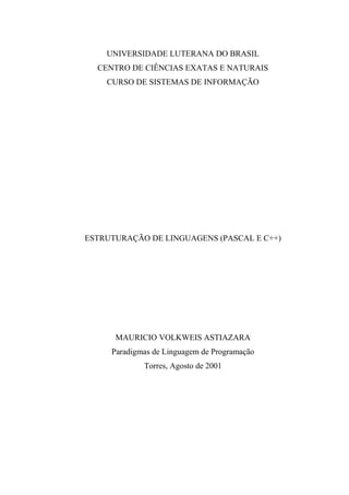 Estruturação De Linguagens De Programação (Pascal E C++) | PDF