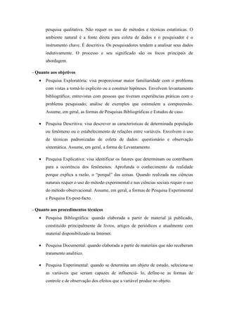 Estrutura para projetos de pesquisa. | PDF
