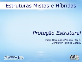 Estruturas Mistas e HíbridasProteção Estrutural 
Fabio Domingos Pannoni, Ph.D. 
Consultor Técnico Gerdau  