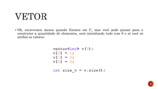  Ok, escrevemos menos quando fizemos em C, mas você pode passar para o
construtor a quantidade de elementos, será inicializado tudo com 0 e aí você só
atribui os valores:
8
 