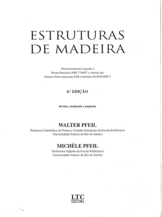 Lista de Exercícios Estruturas de Madeira, PDF, Madeira