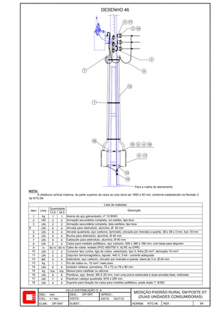Estruturas de sustentação dos alimentadores n1 n2-n3-n4 e meio beco